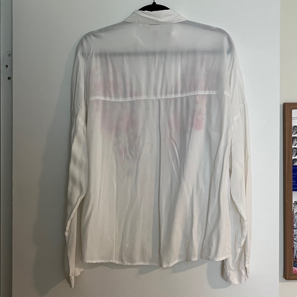 🏷 Sundance White Embroidered Button Down Shirt - Picture 5 of 10
